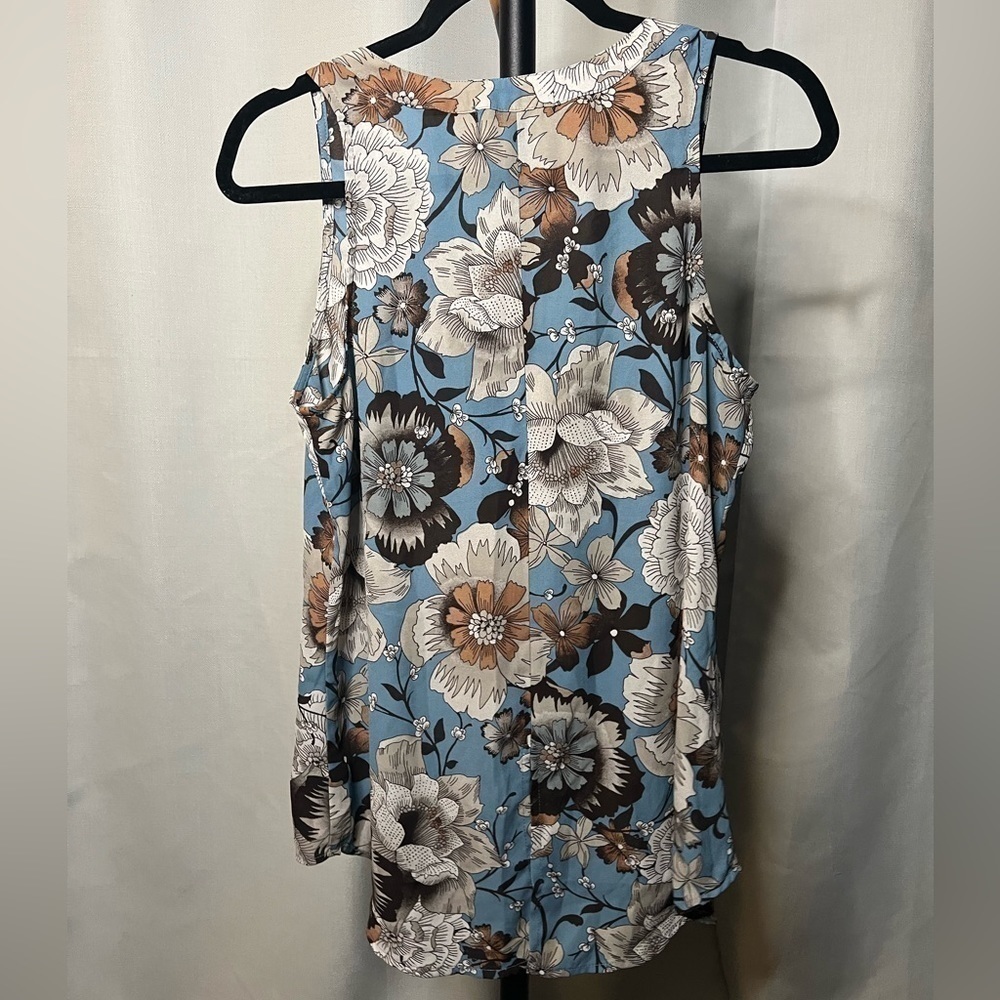 Sanctuary Blue and Brown Floral Blouse Medium - Picture 6 of 13